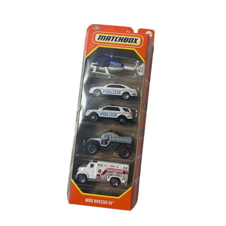 MATCHBOX 5 Pack MBX RESCUE III / Rescue 3 + Free Bonus Sticker