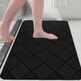 thumbnail image 1 of BSMAT Bathroom Floor Mat, 20 x 32 Inch Solid Color Bathroom Rugs, Quicker Dry Washable Bath Mat, Non-Slip Pad for Shower and Bathroom(Black), 1 of 9
