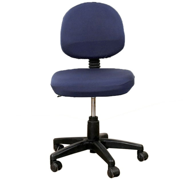 BSMEAN Office Swivel Chair Computer Chair Split Back Cover Navy Blue (Chair not included)