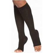 BSN Jobst Unisex UlcerCare Knee-High Extra Firm Compression Stockings with 2 Liners, Open Toe, XL, Black, 1 Pair
