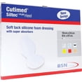 thumbnail image 1 of BSN Medical Cutimed Siltec Plus Foam Dressings, 16 cm x 24 cm (6 in x 9.5 in), Box of 5, 1 of 1