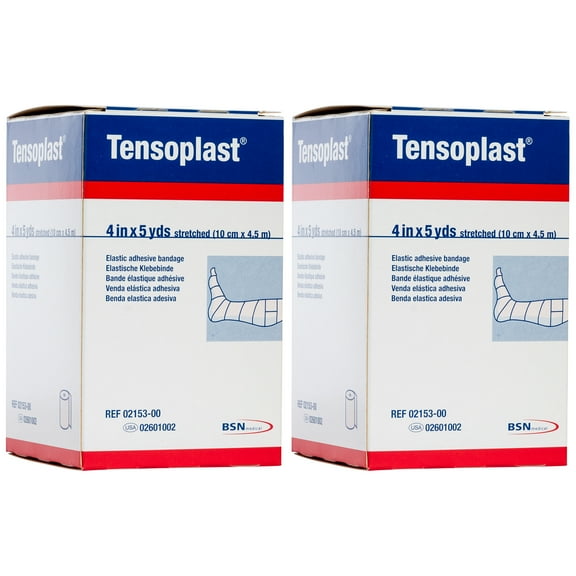 BSN Medical Tensoplast Elastic Adhesive Bandage 4" x 5 Yards Tan - 2 Rolls