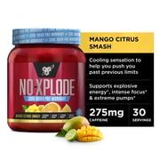 BSN N.O.-XPLODE Cool Rush Pre Workout Powder, Preworkout Energy Supplement for Men and Women with Creatine and Beta-Alanine, New Flavor Mango Citrus Smash, 30 Servings