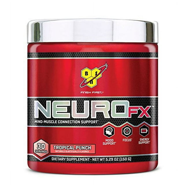 BSN Neuro Fx Pre Workout Powder, Tropical Punch, 30 Servings