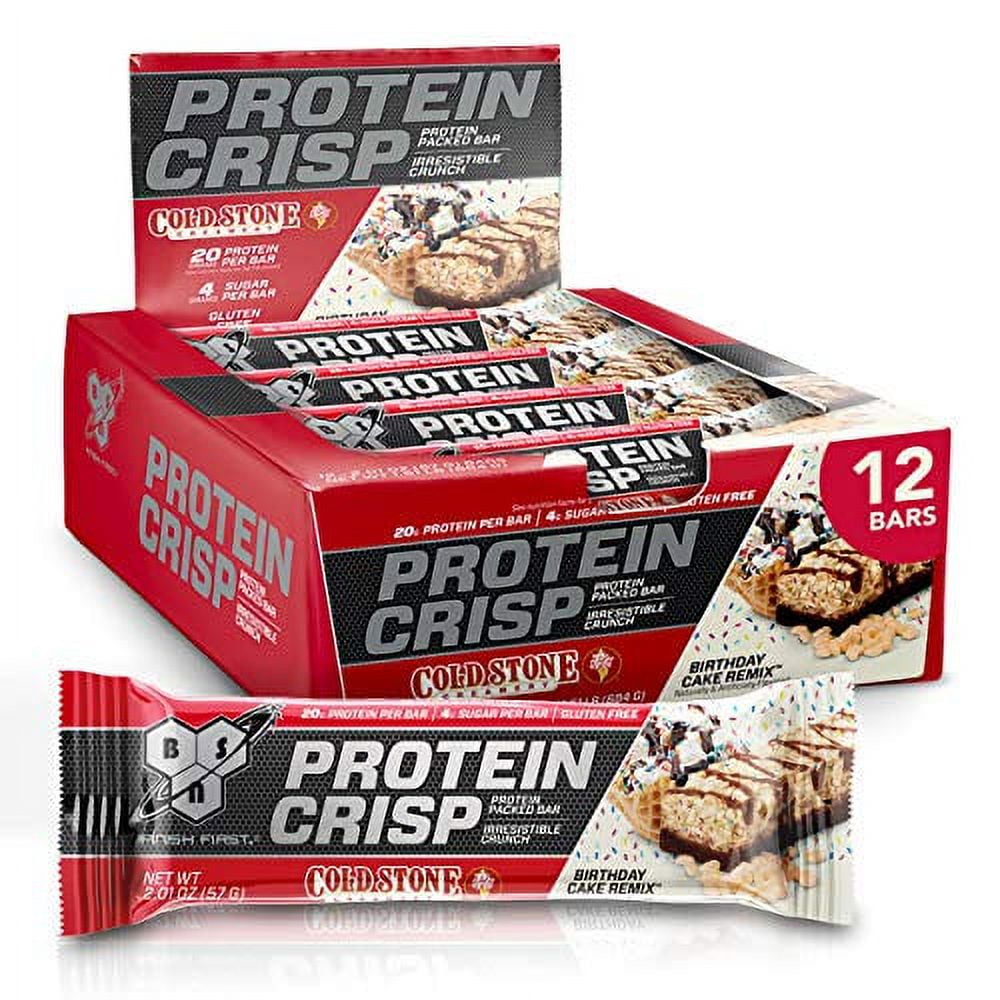 BSN Protein Bars Protein Crisp Bar by Syntha6, Whey Protein, 20g of