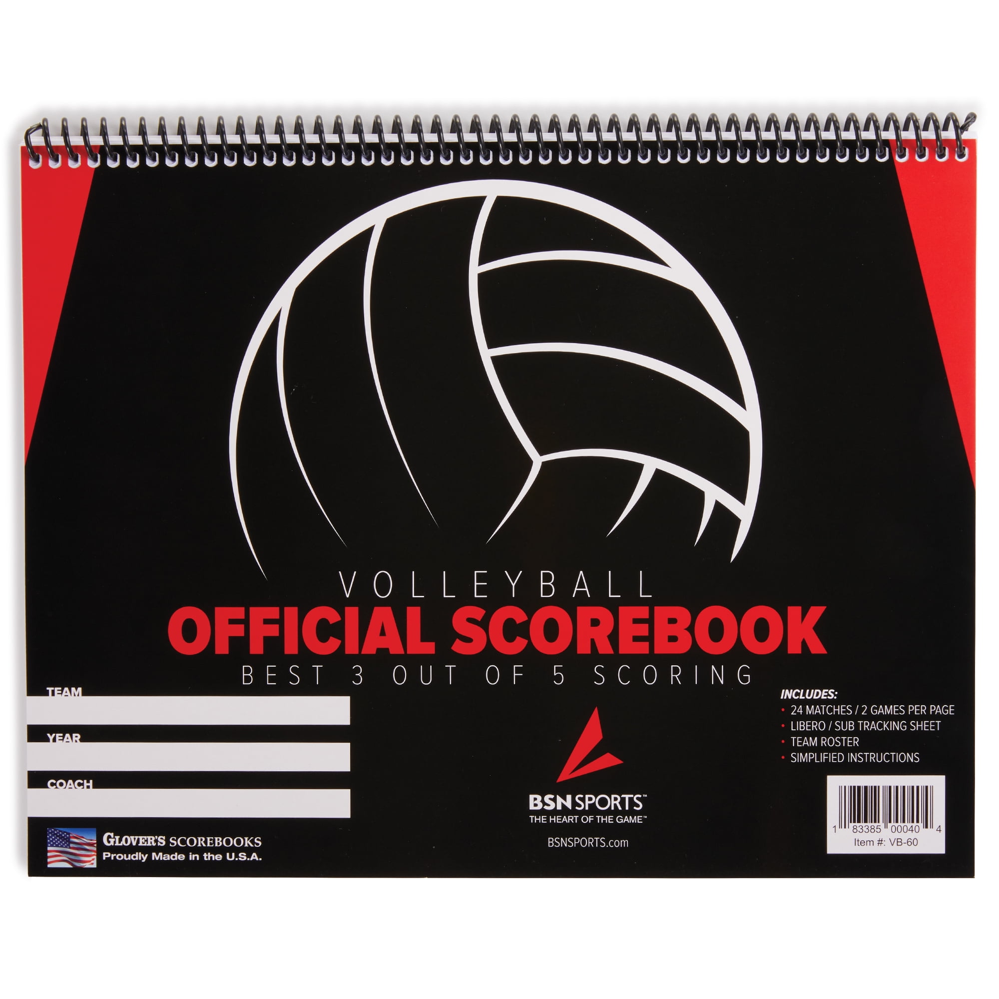 BSN SPORTS™ Official Volleyball Coach Scorebook