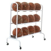 BSN SPORTS™ Wide-Body Ball Cart (3 Rows, Holds 12 Balls)