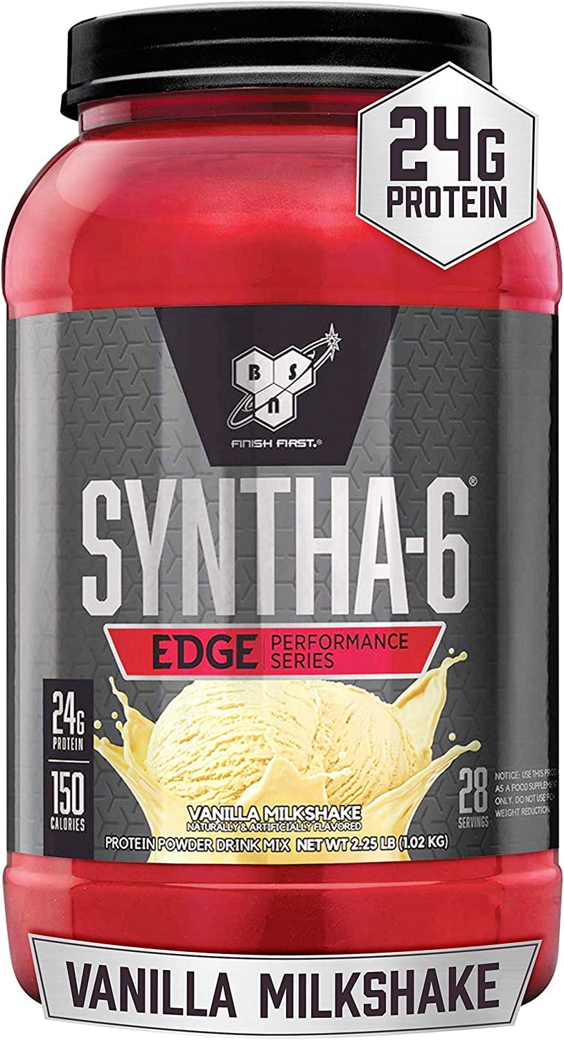 BSN SYNTHA6 Edge Vanilla Milkshake, Whey & Casein Protein Powder, Low