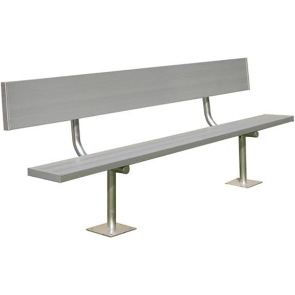 (Price/EA)BSN Sports 7.5' Surface Mount Bench w/Back - 7'6"L - Surface mount design only