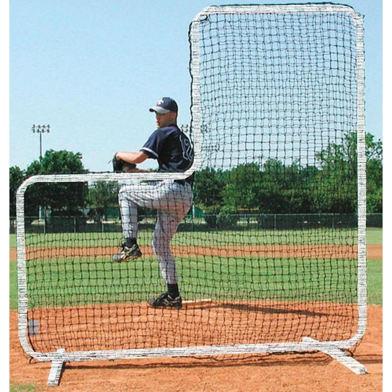 Baseball L-Shaped Pitching Screen Replacement Net (Frame Not Included)