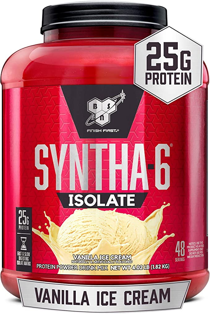 Free Shipping BSN Syntha 6 Isolate Protein Powder Drink Mix Vanilla Ice Cream 4.02 lbs 1.82 kg Walmart
