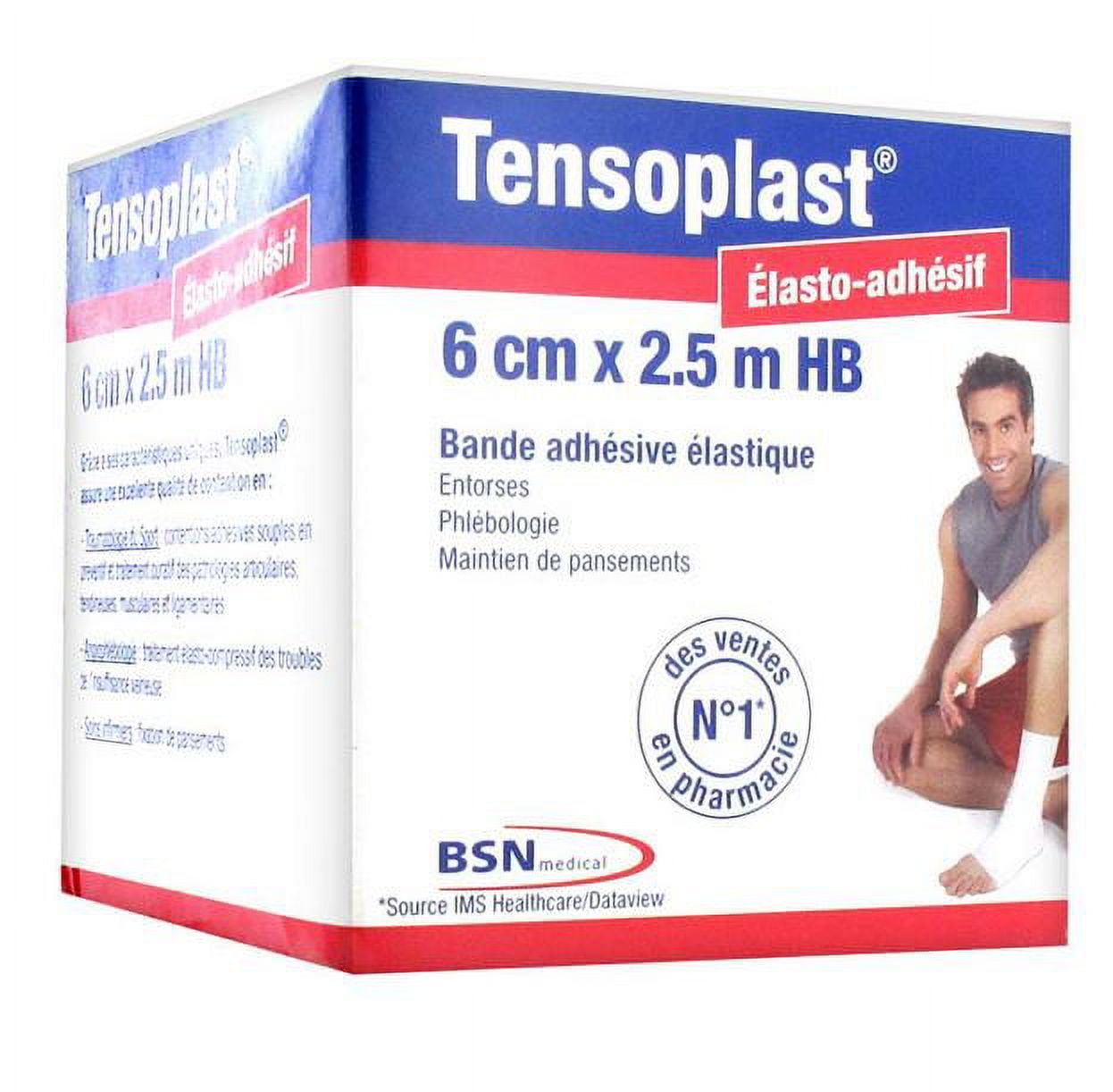Tensoplast HB 6 cm x 2.5 m - Bande Adhésive Elastique