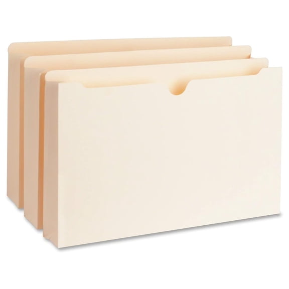 , BSN65803, 2" Expanding 2-Ply File Pockets, 50 / Box, Manila