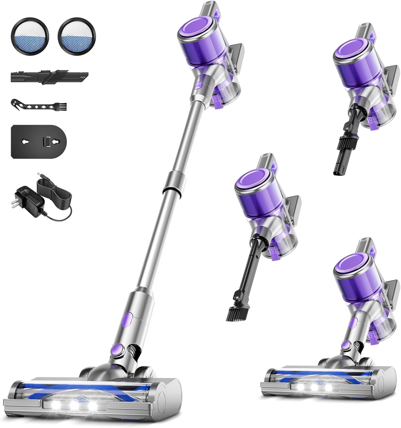 VACFORE Vacuum Cleaner, 6 in 1 Powerful Suction Cordless