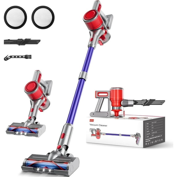 BSNAW Cordless Vacuum Cleaner 8-in-1 Lightweight Powerful Stick Vacuum Cleaners Max 45Mins Runtime for Pet Hair,Carpet,Hard Floor