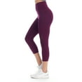 thumbnail image 1 of BSP Women's Active Capri Leggings with Sheer Mesh Panel & Hidden Pocket, 1 of 4