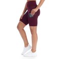 thumbnail image 1 of BSP Women's Active High Waist Biker Shorts With Mesh Panel & Pockets, 1 of 4