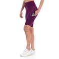 thumbnail image 1 of BSP Women's Active High Waist Biker Shorts With Mesh Panel & Pockets, 1 of 4