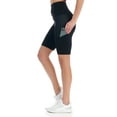 thumbnail image 1 of BSP Women's Active High Waist Biker Shorts With Mesh Panel & Pockets, 1 of 3