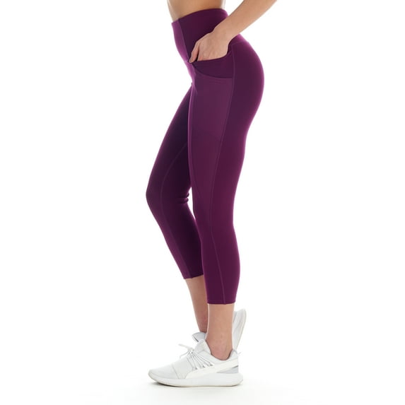 BSP Women's High Rise 7/8 Length Legging With Mesh & Pockets