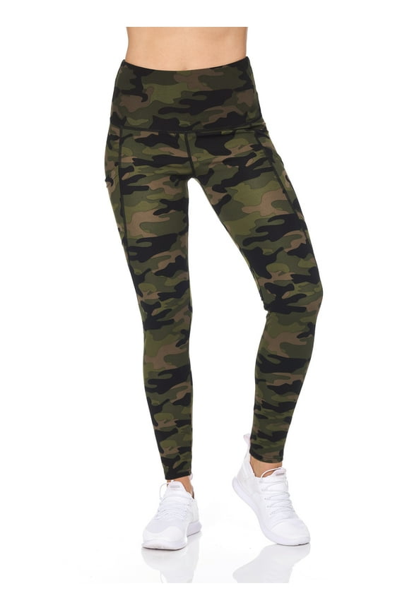 Women's High Waist Camo Print 7/8 Legging With Pockets