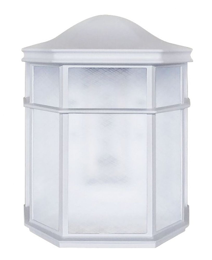 Bristol 9.5" White Polycarbonate Outdoor Wall Sconce Energy Star