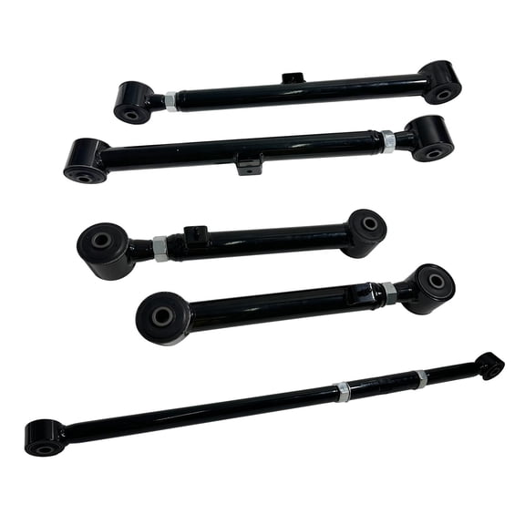 BST BSSP 0-6'' Lift Rear Lower & Upper Control Arm and Rear Adjustable Track Bar for 2009-2024 Ram 1500, for 2020-2024 Jeep Gladiator, 5PCS Rear Adjustable Suspension Kit
