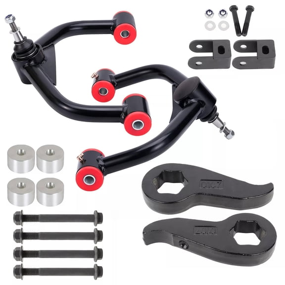 BST BSSP 1-3 Inch Lift Kit with Control Arms For 2011-2019 Chevy Silverado GMC 2500HD 3500 HD 8LUG 4WD-Torsion Bar Key Differential Drop Brackets and Front Shock Extenders