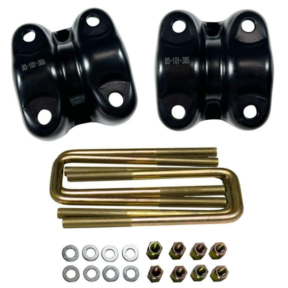 BST BSSP 15592585 15592586 Rear Suspension Leaf Spring Axle U-bolt Plate and U bolts 2.5" Wide Leaf Springs 8.75" Long For 1988-1998 Chevy GMC Tahoe Yukon C1500 K1500