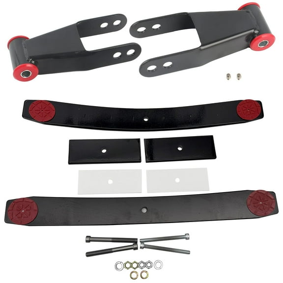 BST BSSP 2.5"-4" Rear leveling Lift Kit for 1983-2012 Ford Ranger-1.5"-2" Rear Add A Leaf Lift Kit and 1"-2" Rear Lift Shackle