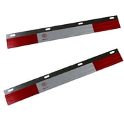 BST BSSP 2PCS 24" Aluminum Straight Conspicuity Mud Flap Reflector Plate for Tractor Trailer and Heavy Duty Semi Truck Trailer Hanger Mudflap Hanger Semi Truck Aluminum Reflector Strips