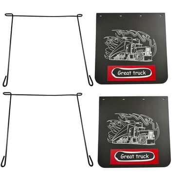 REZAW-PLAST 24x24 Black Universal Mud Flaps For Semi Trucks & Trailers - Heavy Duty TPE Polymer (Pair)