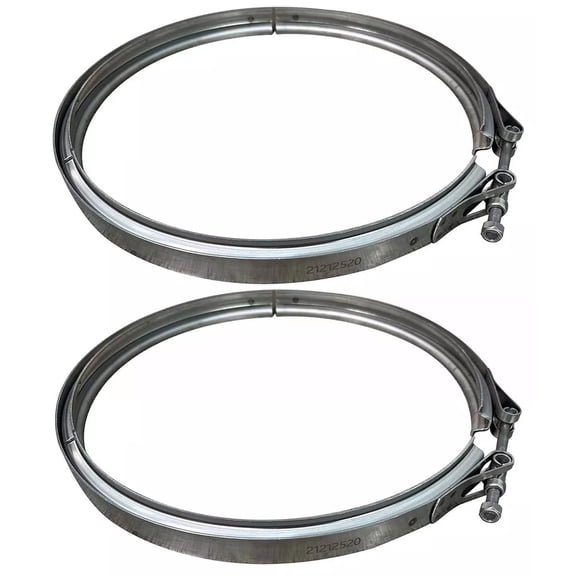 BST BSSP 2Pcs Diesel Particulate Filter V-Band Clamp for Semi Trucks 14.38" Replaces,DPF Filter Clamp For Volvo Mack Cummins QSX VOLVO V50 OEM# 21212520
