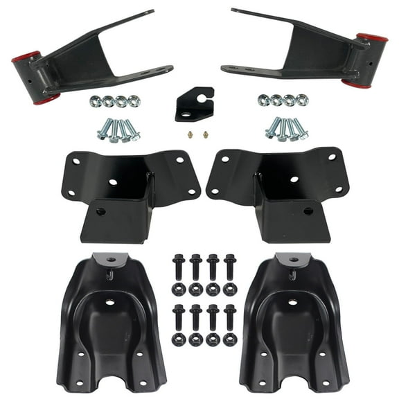 BST BSSP 3-4" Rear Drop Lowering Kit Shackles & Hangers and Rear Leaf Spring Rearward Factory Hangers 722-045 For Chevy/GMC C1500 2WD 1988-1998