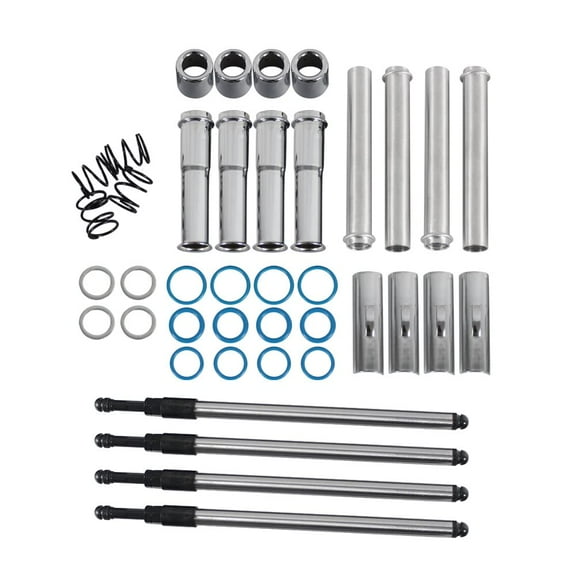 BST BSSP Adjustable Pushrods & Push Rod Cover Kit Replacement for Harley Evo Evolution Motors FLS-FXS 84-99 Chrome plating