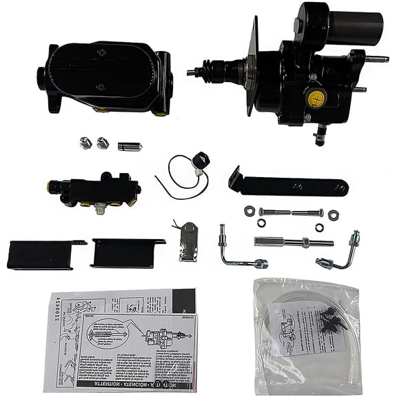 BST BSSP Disc Drum Hydro-Boost Power Brake Booster Conversion Kit for 1958-1970 Chevy Bel Air Impala Biscayne, w/ 1" Master Cylinder & Proportioning Valve Kit