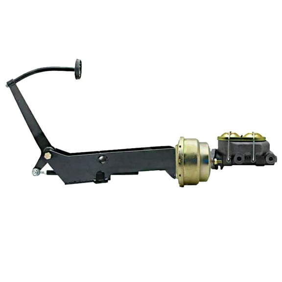 BST BSSP Frame Mount Brake Pedal Assembly with Zinc 7" Dual Power Brake Booster Conversion Kit for 1949-1954 Chevy Trucks