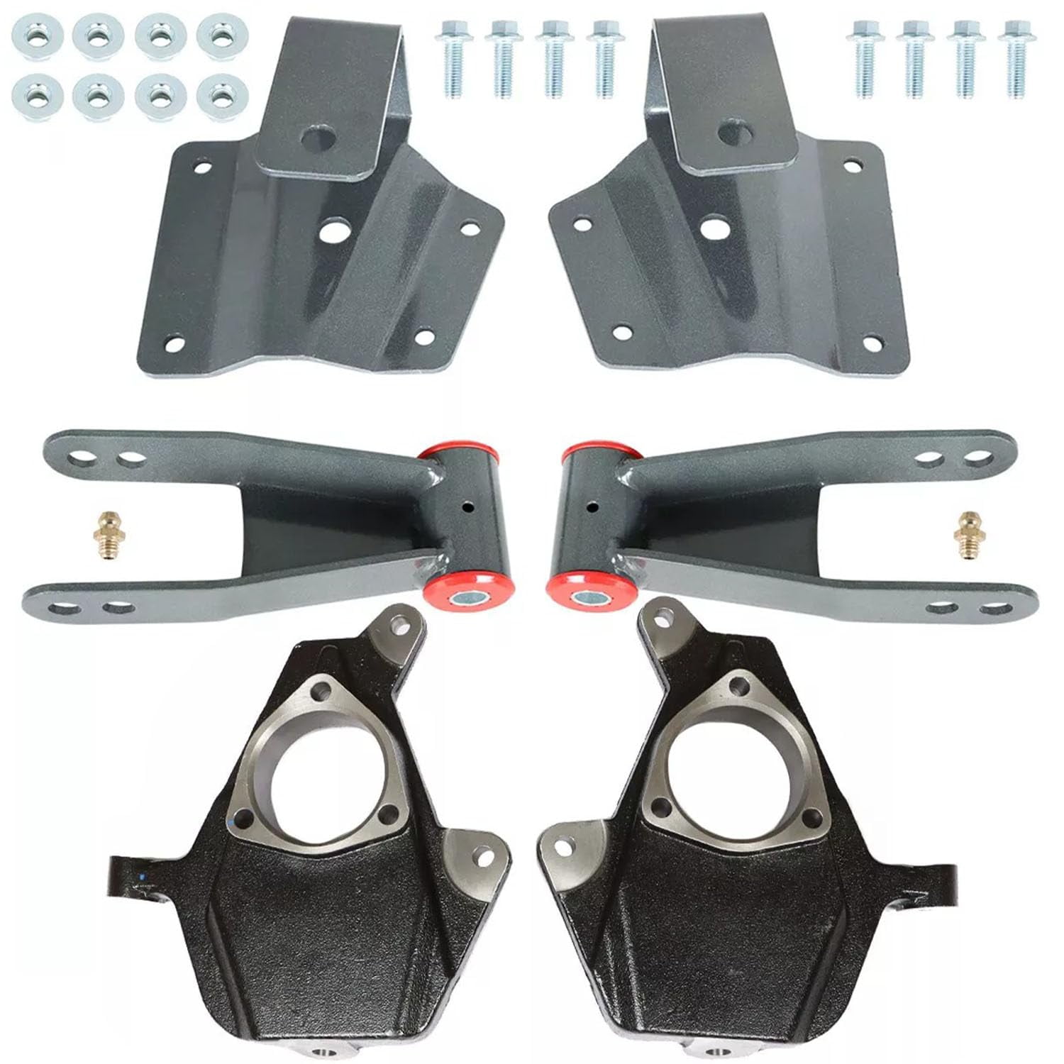 JDMON 2" Rear Lowering Shackle Kit For Chevy/GMC C1500, Silverado/Sierra 1500 (1988-2018)