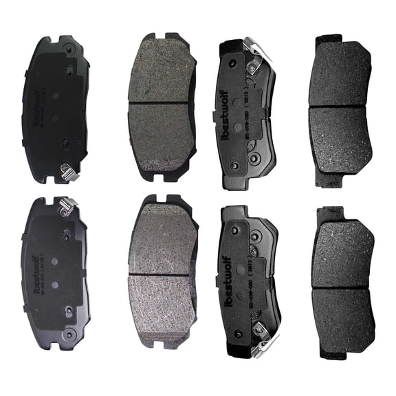 BST BSSP Front & Rear Ceramic Brake Pads, Truck and Tow Brake Pads Set P-1125 P-813, D1125 D813 for 2006 2007 2008 2009 Hyundai Azera; for 2006-2007 Hyundai Sonata