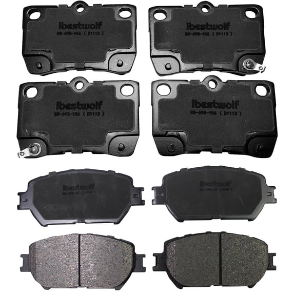 BST BSSP Front and Rear Ceramic Brake Pad Kit for 2006 Lexus GS300 2009-2013 IS250 2.5L D1113 D908 Built for United States Market
