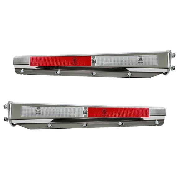 BST BSSP Pair 1-1/8" Bolt Pattern Universal Straight Mud Flaps Hanger for Semi Truck Tractors Trailers Freightliner Kenworth Peterbilt Stainless Steel HD Splash Mud Guard Mudflaps Bracket