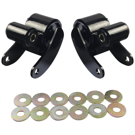 BST BSSP Pair Set Rear Shock Absorber Shackles Compatible with 1980-2016 FORD F-250 Super Duty PICK UP Truck REAR Leaf Spring Suspension Model Rubber Springs