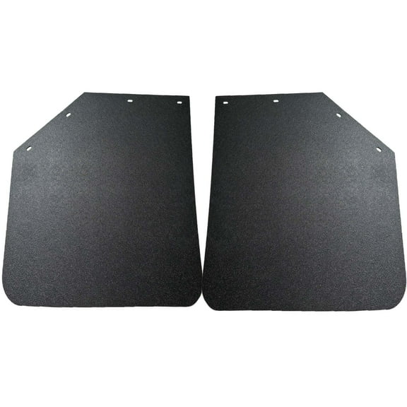 BST BSSP Pair Universal Heavy Duty Polymer Mudflaps, 24x30 Inch, Black Angled Splash Guard Mudflap for Semi Trucks Tractor Trailer, Set of 2