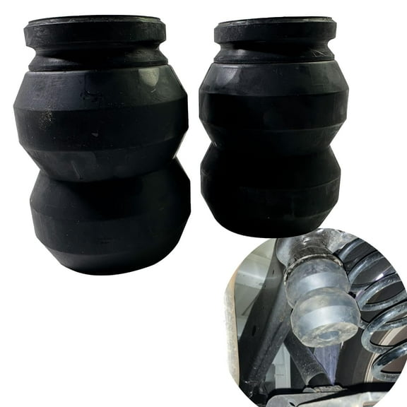 BST BSSP Rear Axle Suspension Performance Enhancement System Bump Stops for 2011-2025 Chevy Silverado/GMC Sierra 2500HD/3500HD - Rear Rubber Helper Springs (OEM Replacement, GMRCK25D)