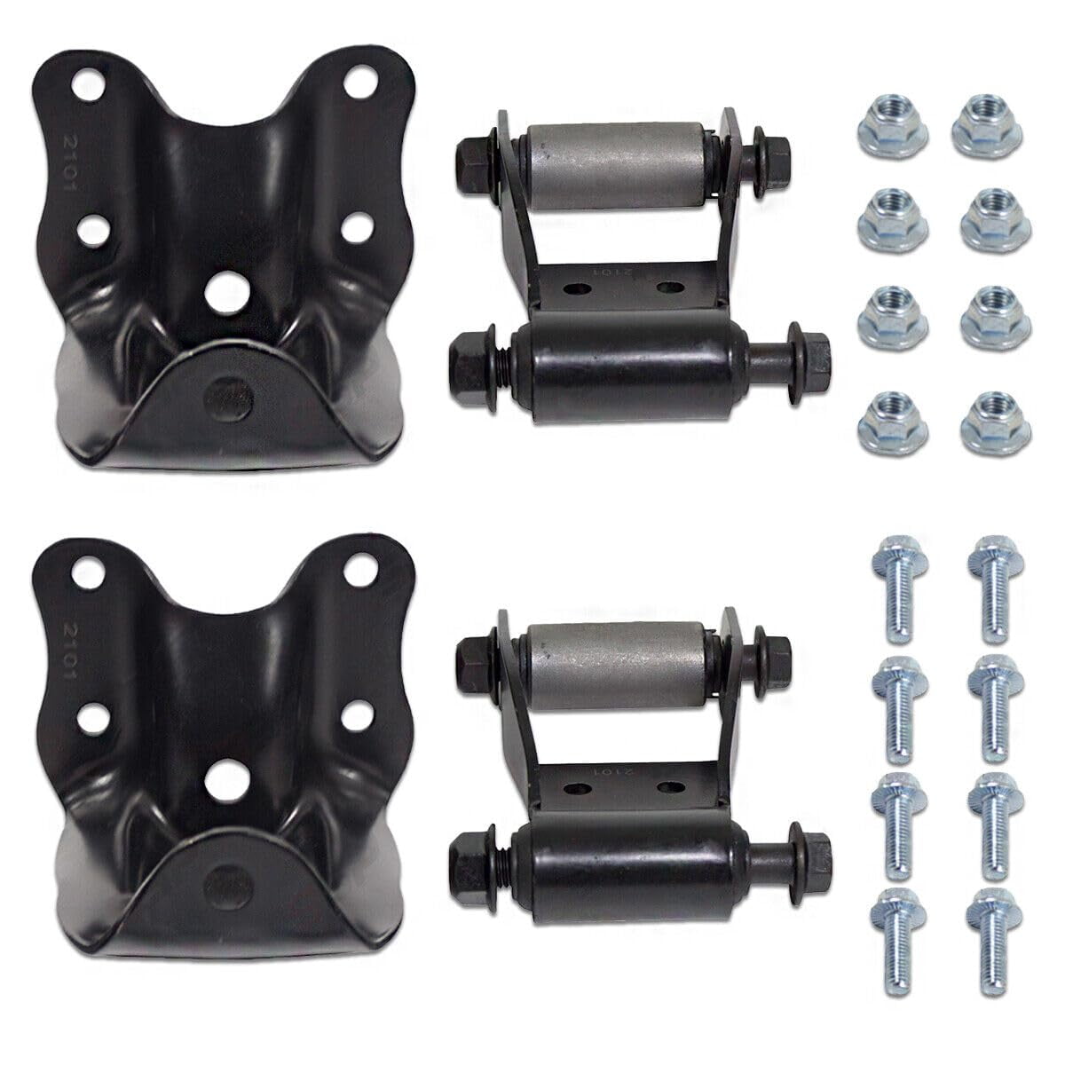 Rear S Osakesukar 722-010 Rear Hanger Brackets Repair Kit Fit Replacement For 1986 2011 Ford Ranger 1998 2001 Mazda B2500 Mazda B2300 B3000 B400 With 2 5 722 001 Leaf Spring Shackle - Foto 11