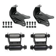 BST BSSP Rearward Leaf Spring Shackle Bracket LH & RH for 1986-1996 Ford F150 for 1992-2007 E150 Econoline, Replacement for 722-001 722-003