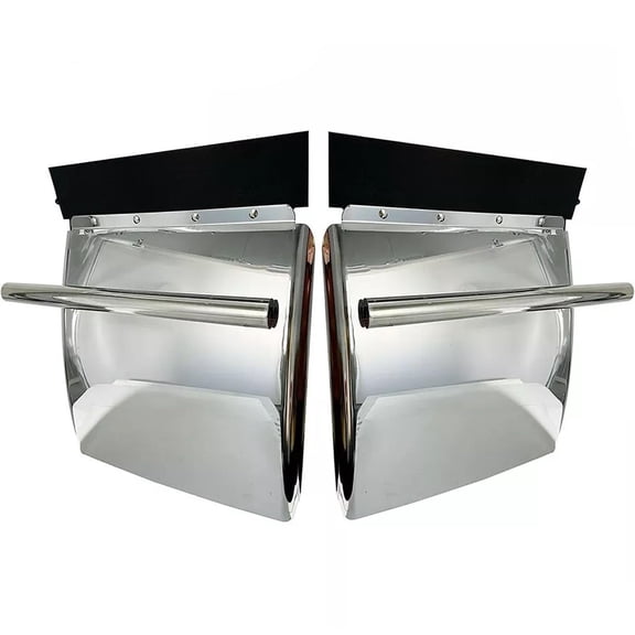 BST BSSP Semi-truck Universal Stainless Steel 24"x 24" Quarter Fenders-Pair Set,w/Tube Bracket and Mounting Hardware, Heavy Duty Quarter Fender Kit Set,Right Left Sides