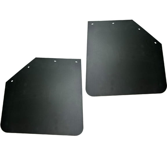 BST BSSP Set of 2 Universal Heavy Duty Polymer Mudflaps 24x24 Inch, Black Angled Splash Guard Mudflap for Semi Trucks Tractor Trailer