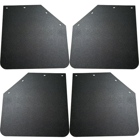 BST BSSP Set of 4 Semi Truck Mud Flaps 24"x24", Black Angled Universal Heavy Duty MudFlaps for Semi Truck Tractor Trailer Splash Guard Mud Flaps