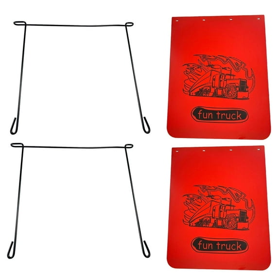 BST BSSP Universal 24 ''X30'' Mud Flaps for Semi Trucks, for Semi Trucks, w/Stainless Steel Mud Flap Hold Down Anti-Sail Hangers Bracket kit, Heavy-Duty